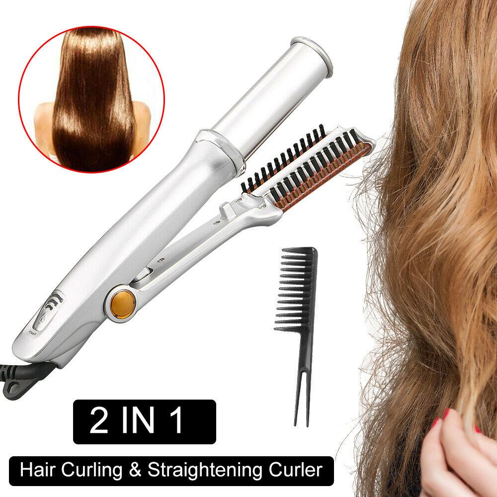 Hair Curler 3 In 1 Rotating Brush Hot Air Styler Comb Curling Iron Straightener Curler Styler 3 In 1 Multi Hairdressing Brush