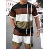 Summer Men's Printed Sports Suit Fashion Trend Versatile Breathable