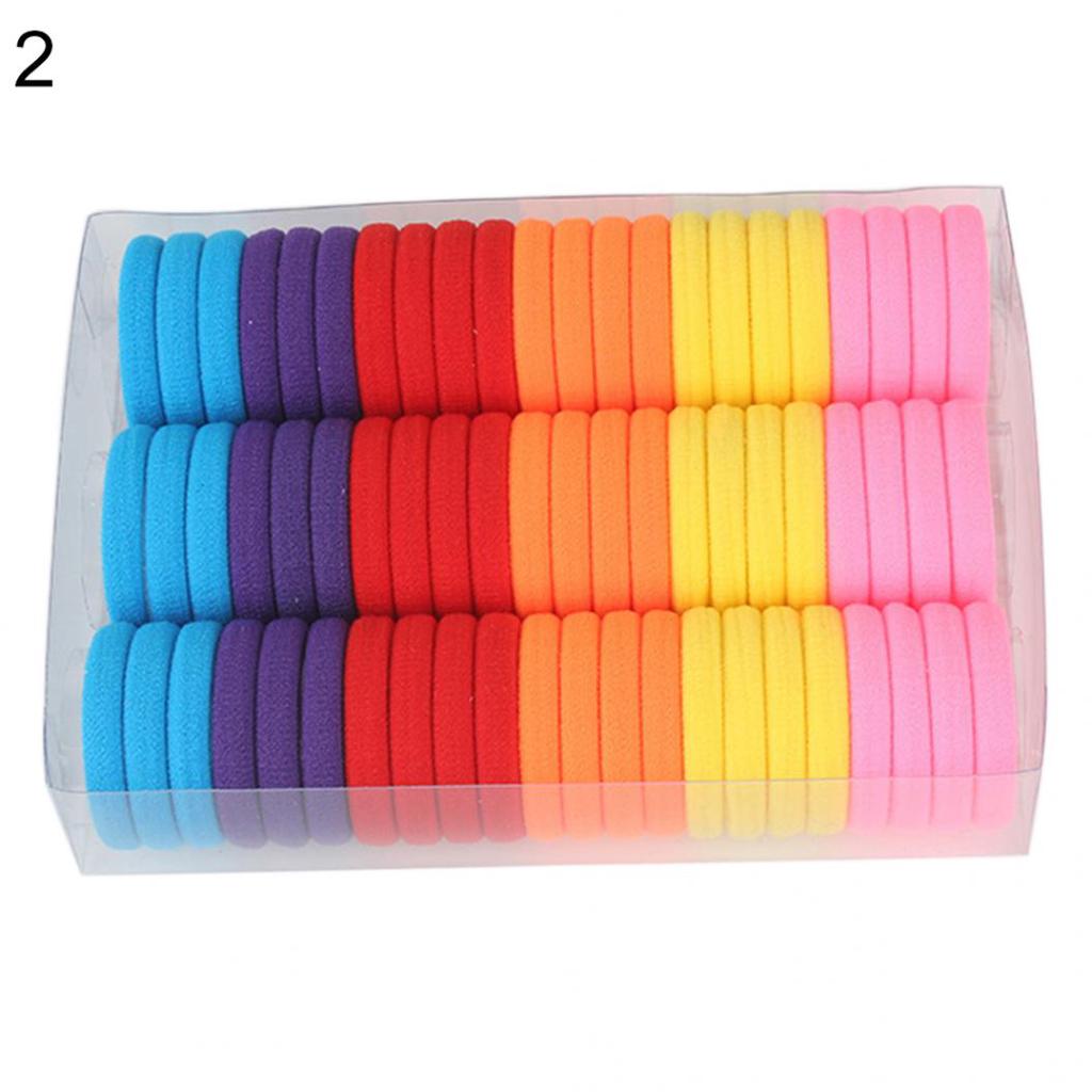 66Pcs Kids Baby Girls Candy Color Elastic Hair Band Rope Ring Ponytail Holder