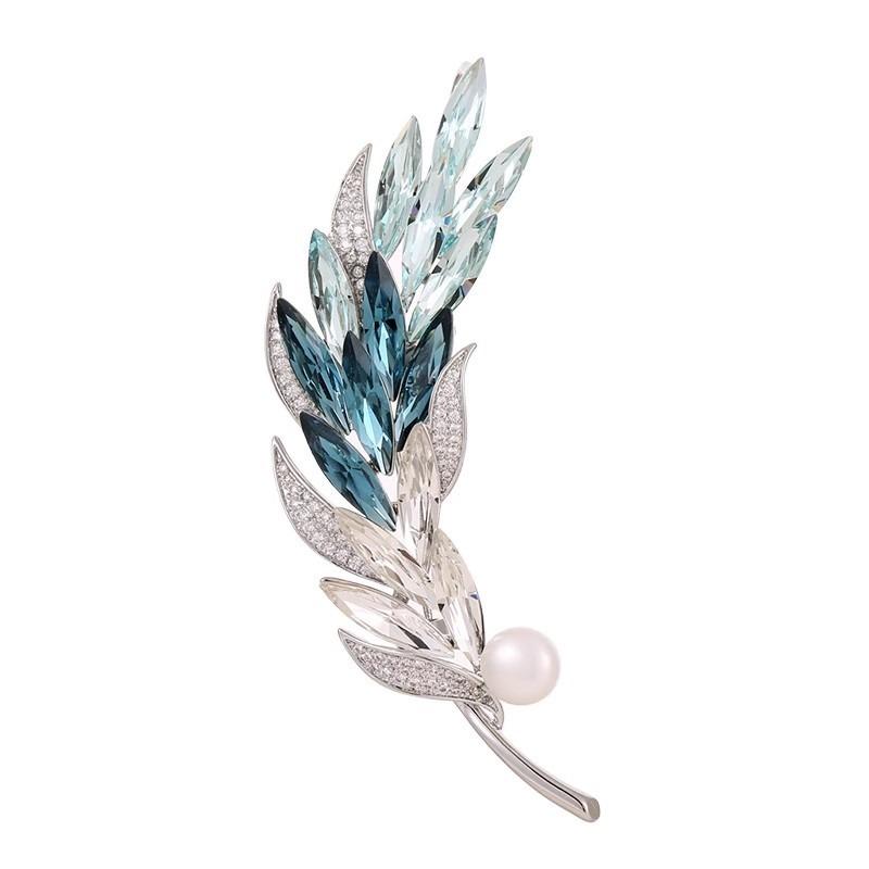 Crystal Wheat Ear Brooch, High-end Women's Personalized and Versatile Brooch, Light Luxury and Niche Design Sense Brooch