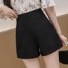 Black High-Waisted Wide-Leg Shorts - Versatile and Slimming Casual Wear for Women, 2023 Spring/Summer Korean Style Plus Size.