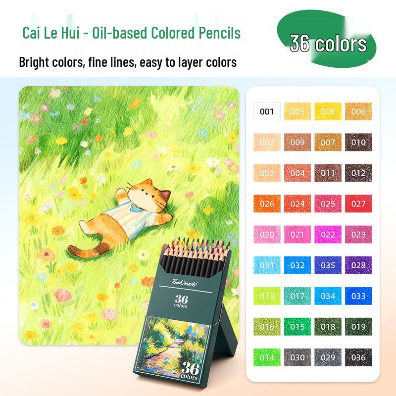 72-Color Water-Soluble Oil-Based Colored Pencil Set for Student Art