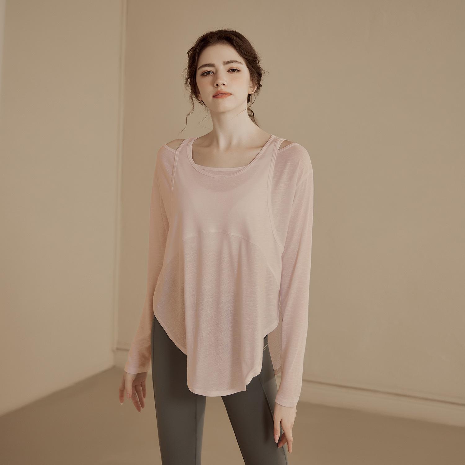 

Осенний женский топ для йоги: Свободная, приталенная спортивная верхняя одежда с длинным рукавом для бега и фитнеса Small