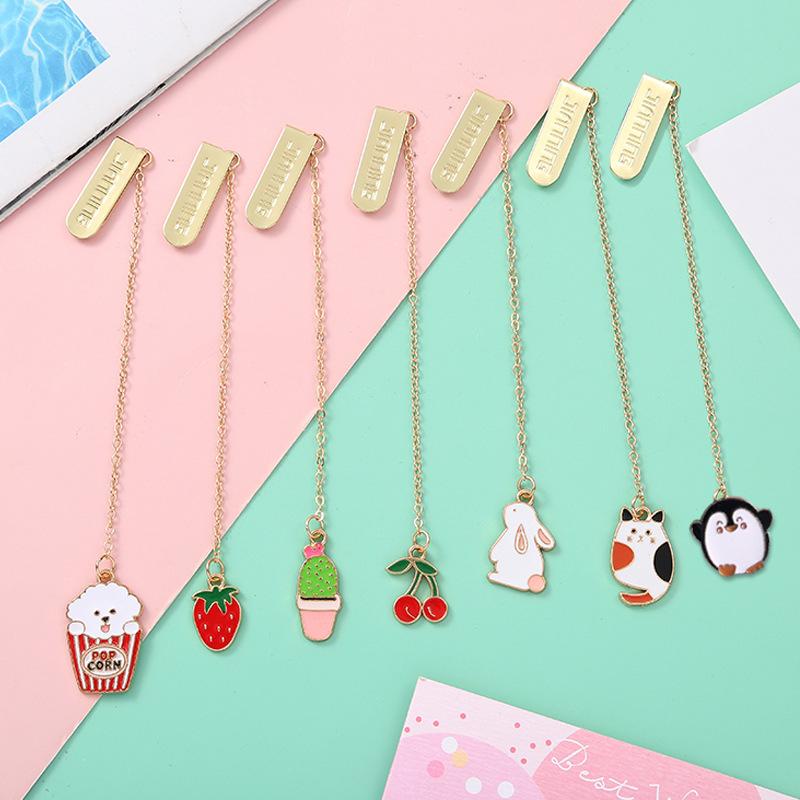 Flowers Butterfly Metal Bookmark School Supplies Book Page Accessories For Girls Kawaii Stationery Book Mark Separador De Libro
