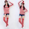 Adult Ladies Us Wheres Wally Wenda Costume Cartoon Waldo Cosplay Fancy Dress