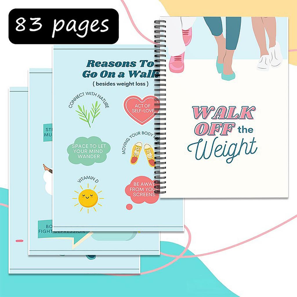 Weight Planner Spiral Notebook Health Fitness Journal Diet Goal Setting Organizer