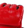 Unisex MMA Gloves Half Finger Boxing Gloves with Open Palms for Combat Fighting Training Red