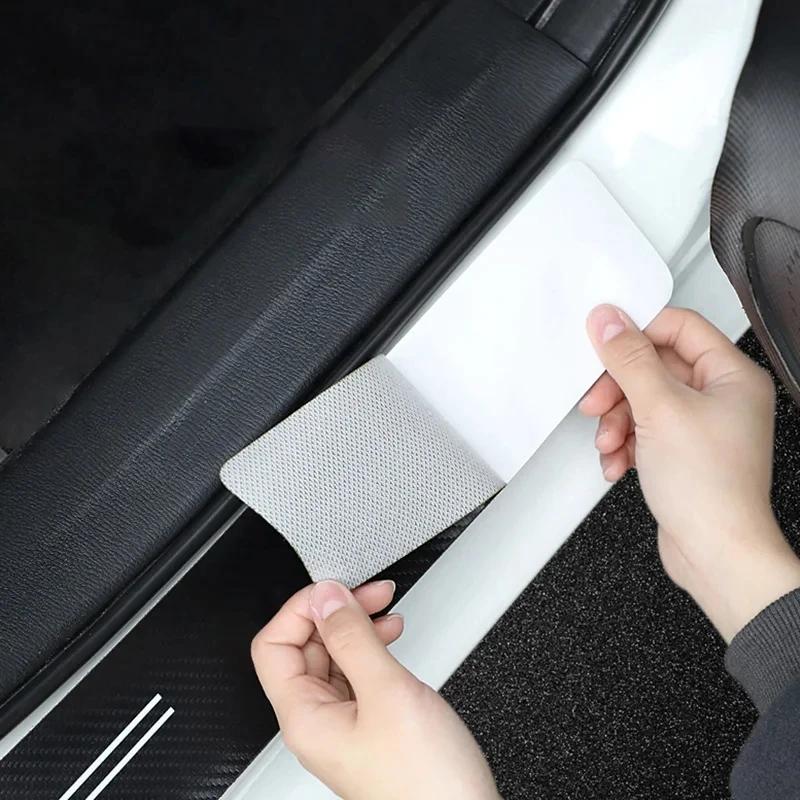 2025 New Car Door Carbon Fiber Sill Protector Stickers For Skoda Fabia Superb Yeti Octavia Enyaq Rapid Kodiaq Kamiq Karoq Deriva