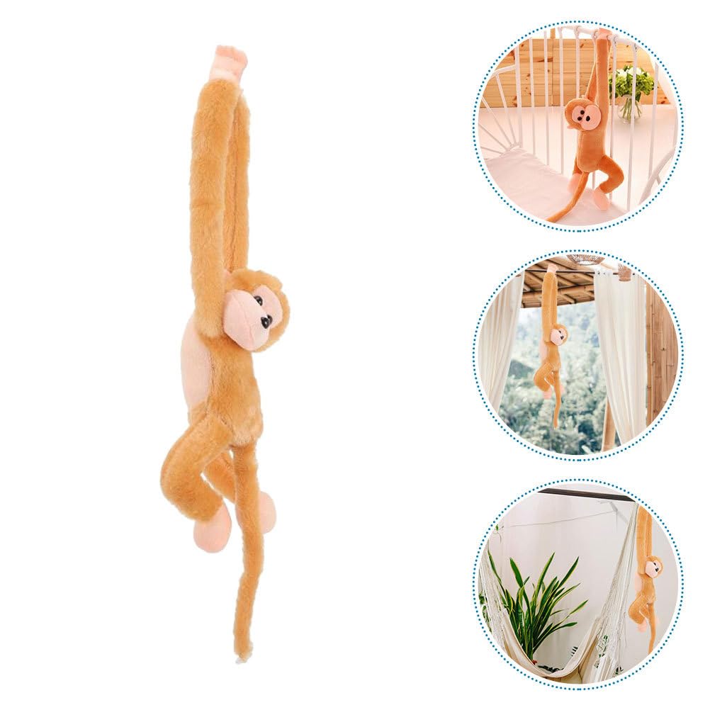 HOMSFOU Monos de Peluche Gibón Decoraciones para Anillas de Cortina, Alzapaños de Cortina de Peluche, Sujetacortinas de Animales, Suministros para Fiesta de Cumpleaños de Monos, Mono Suave