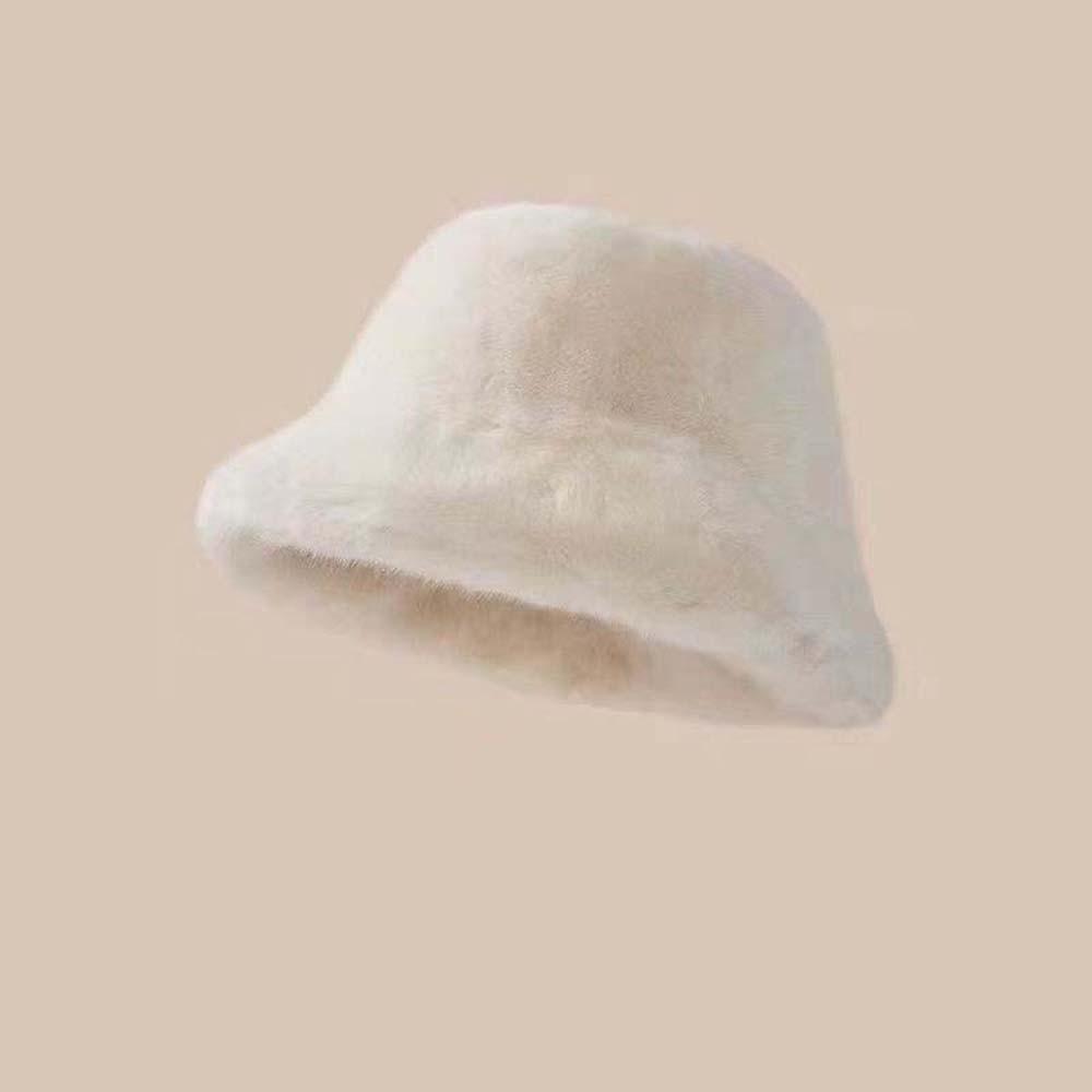 Warmer Plush Basin Cap Temperament Anti-cold Bucket Hat Elegant Winter Fisherman Hat  Men