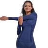 New Seamless Knitted Long Fitting High Elasticity Ski Suit Long Sleeved Sports Running Fitness Yoga Suit Top
