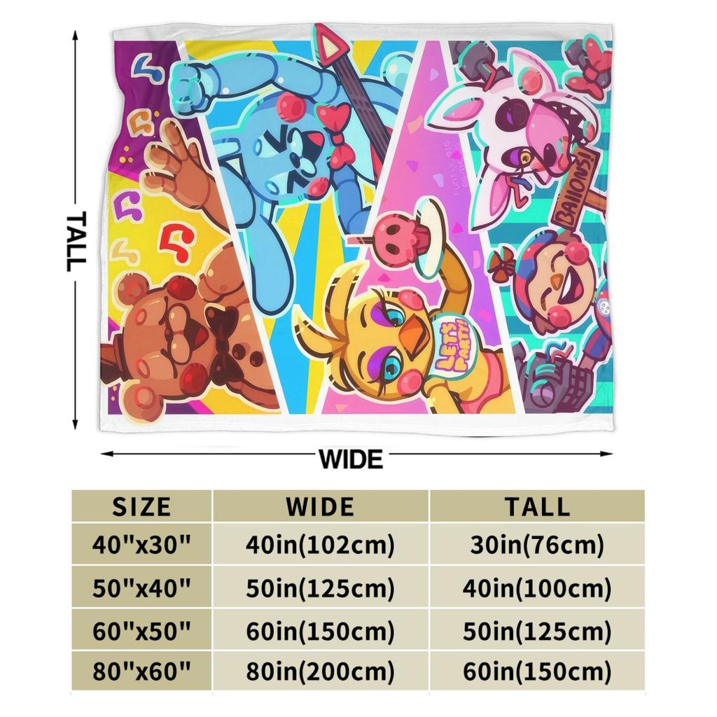 FNAF At Freddys Blanket Quality Soft Throw Blanket Winter Girls Boys Outdoor Funny Bedspread