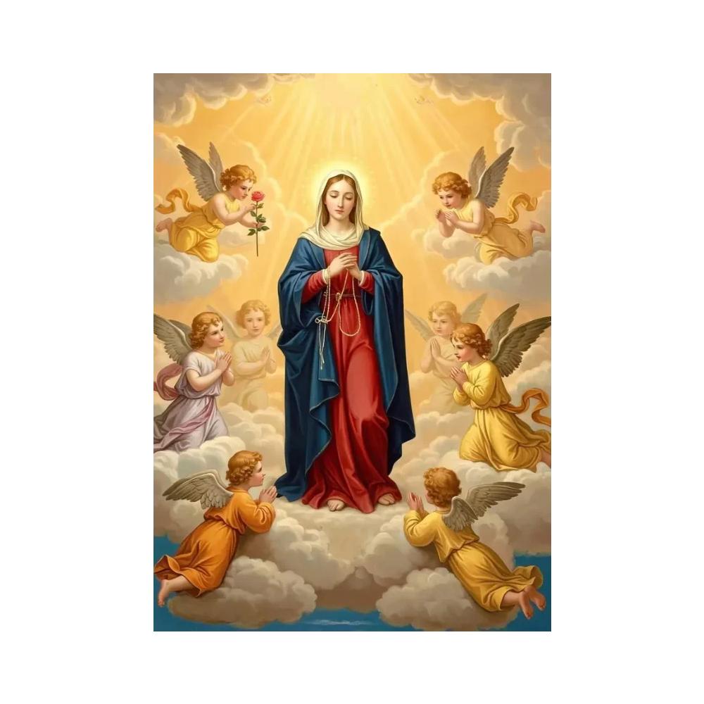 ציור קנבס דתי נוצרי של ישו ומרים הבתולה, לב קדוש, פוסטר אמנותי של ישו הילד הקדוש הקתולי, עיצוב בית נוצרי