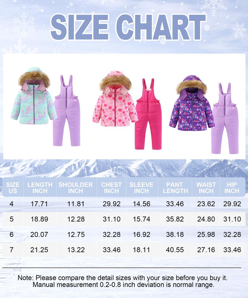 Hiheart Haine de Snowboard și Schi și Salopete și Perfect pentru Zăpadă Set Mărimea 130 pentru Copii, Haine Sport pentru Copii, Pantaloni de Exterior, Joacă, Verde/Mov,