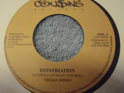 7inch Record VIVIAN JONES - Repatriation / Endlessly COUD090 Cou$ins Records 2007 UK Reggae, Ska & Dub Used