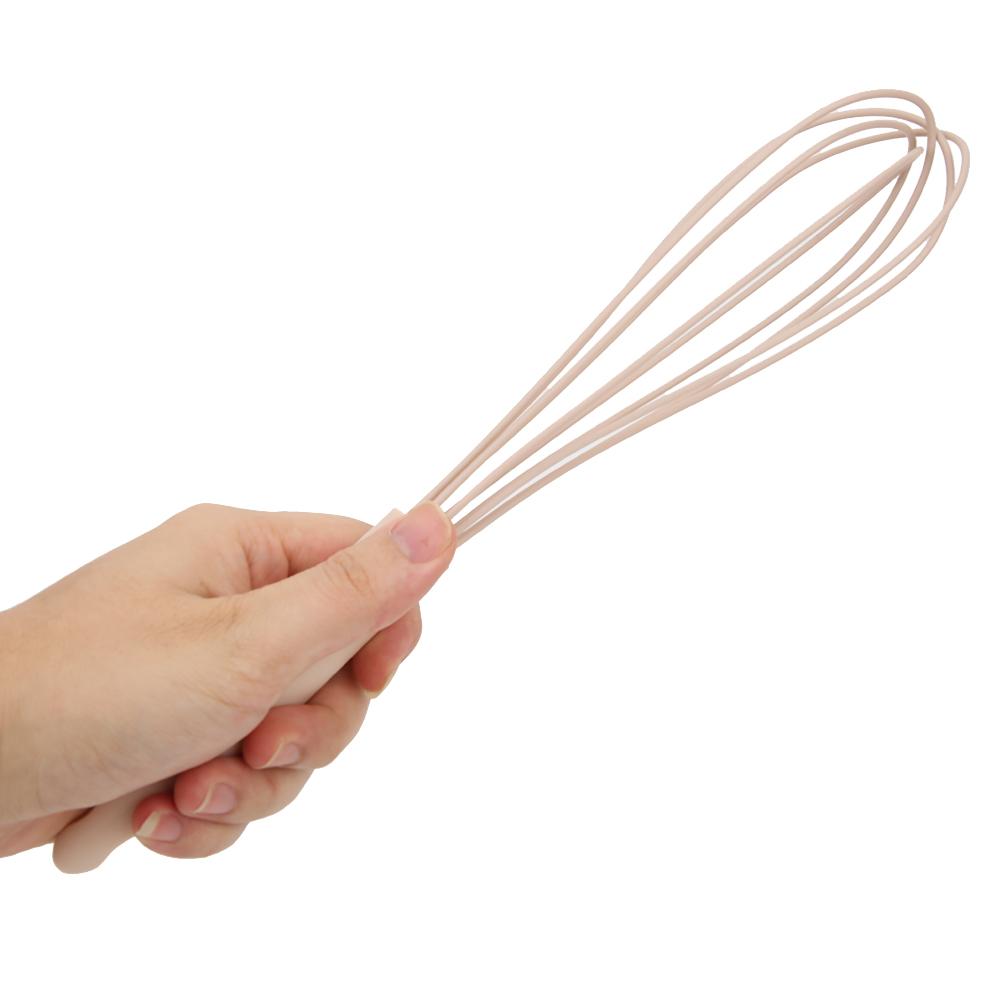 Mini Silicone Manual Egg Beater Stirring Frother Mixer Blender Kitchen Cooking Utensils Pink