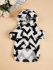 Dog Hoodies Puppy with Wavy Line Printed Sweatshirts for Small Medium Dog Cat Soft and Warm Shirts Dog Pajamas Outfit Pet