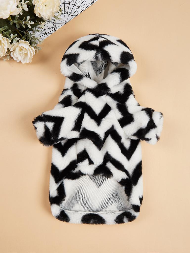 Dog Hoodies Puppy with Wavy Line Printed Sweatshirts for Small Medium Dog Cat Soft and Warm Shirts Dog Pajamas Outfit Pet