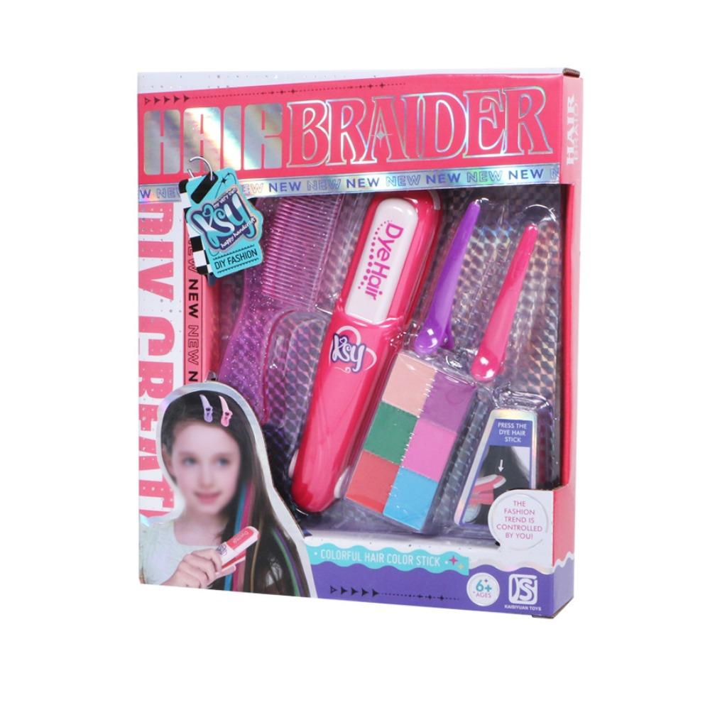 

Временный яркий набор палочек для волос, игрушка для девочки, моющийся набор расчесок для окрашивания волос, игрушка для детей