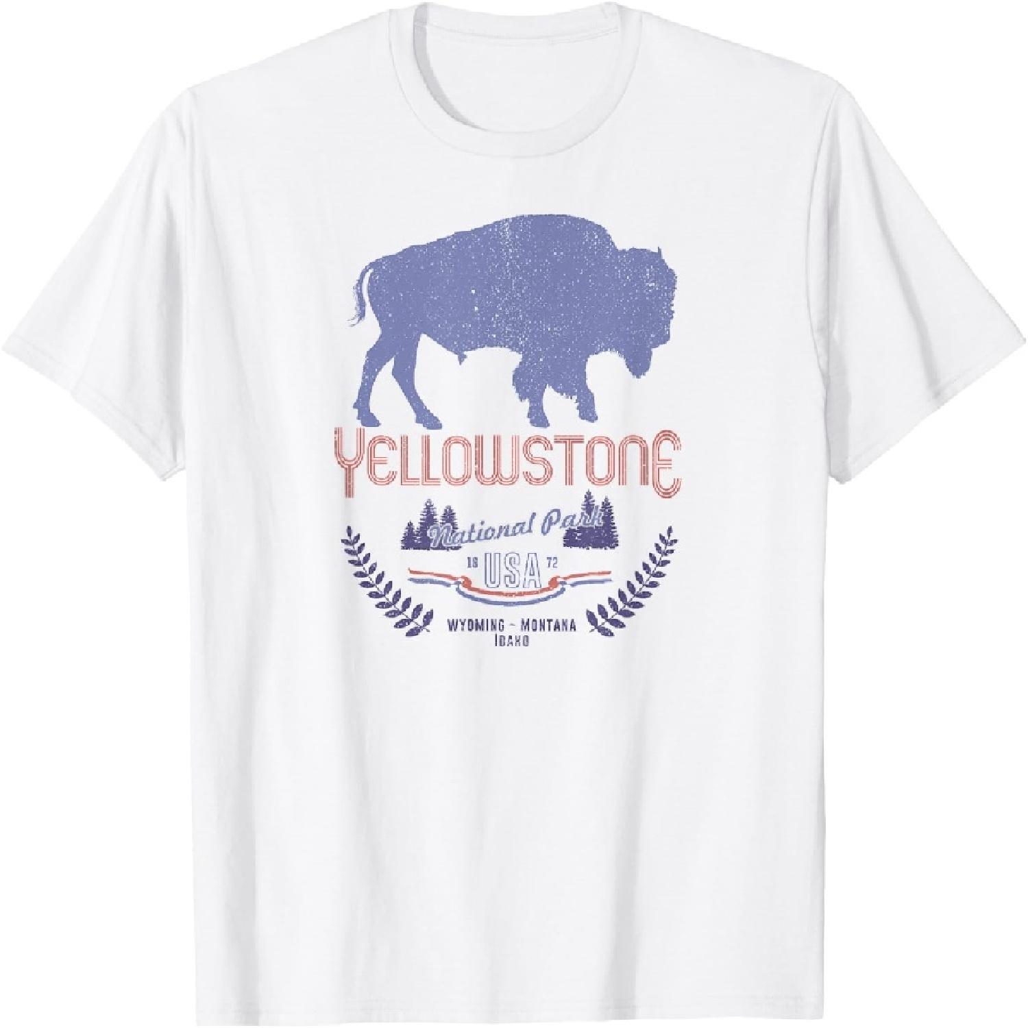 Футболка Национальный парк Йеллоустоун Винтажная Потертая футболка S