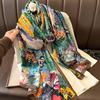  Luxury Brand Women Scarf Summer Silk Scarves Shawls Lady Wraps Soft Pashimina Female Echarpe Designer Beach Stole Bandana