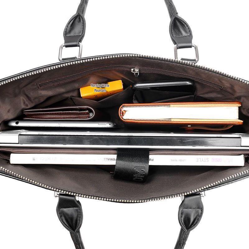 MDNG Men's Checkered Business Briefcase