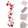 Romantic Floral Wall Decor Home Art Decor Removable Decal 3D Rose Flower Rattan Wall Stickers for Office Bathroom Living Room