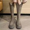 Solid color round head fried street high value Martin boots popular soft sole not tired feet fresh simple boots women