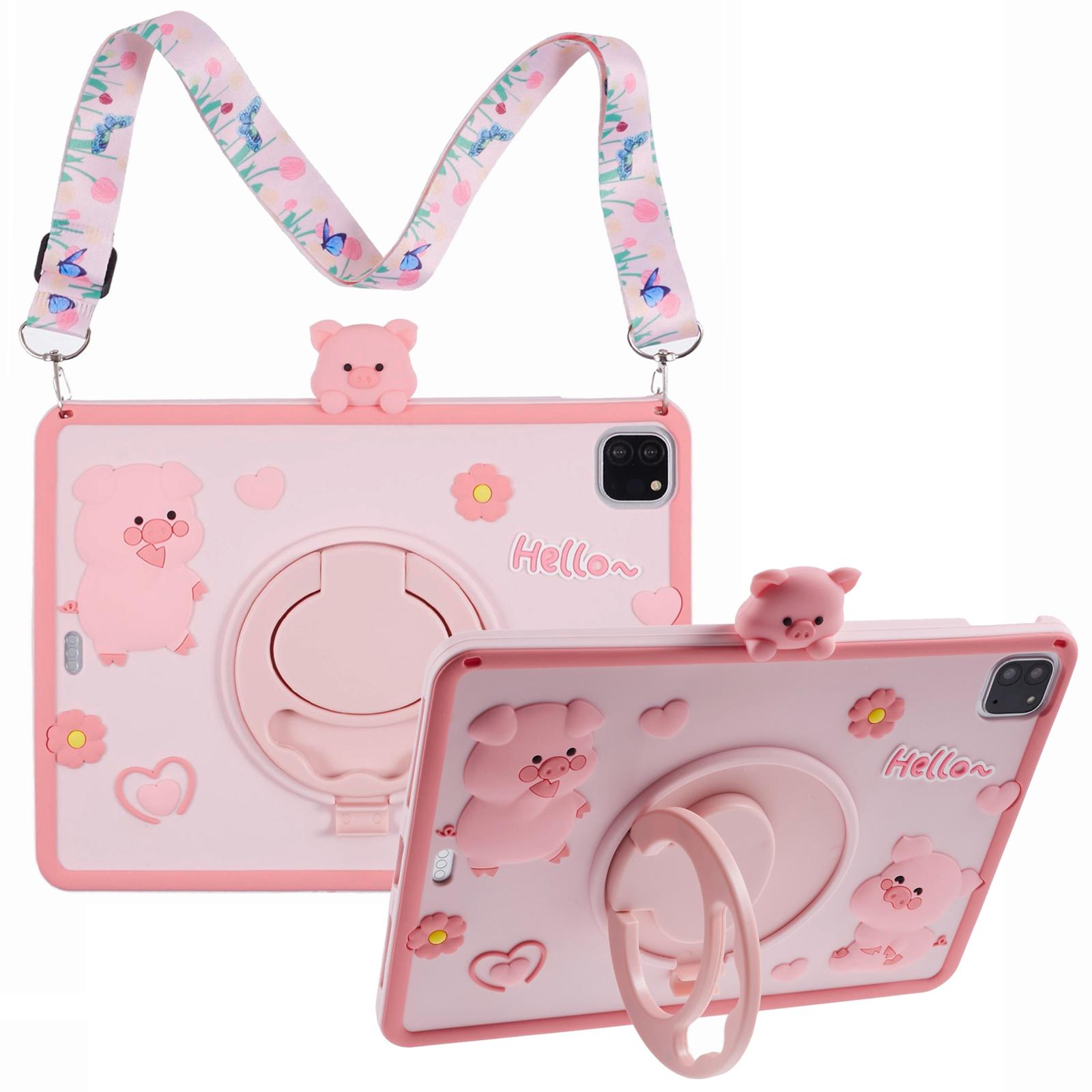 

Силиконовый чехол-свинка с ремешком для iPad Air 11 (2025)/(2024)/Воздух (2022)/(2020)/Про 11 (2024)/(2022)/(2021)/(2020)/(2018) A