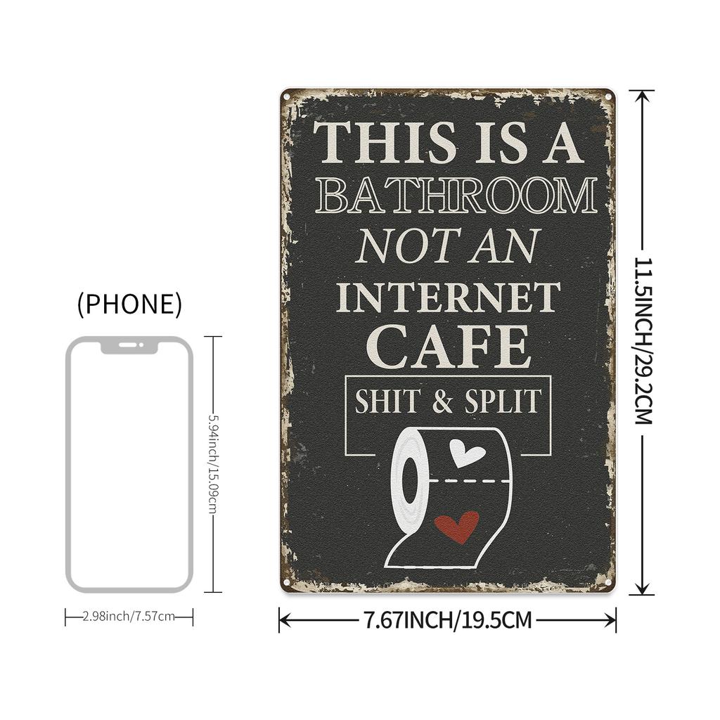 Funny Vintage Foam Wall Art, Antique Metal Tin Plate, Suitable for Home Kitchen Garden Bedroom Bar Bathroom Cafe Decoration