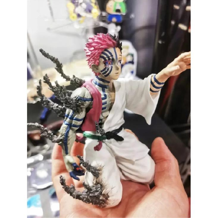In Stock 13cm Demon Slayer Akaza Hakuji Anime Figure Model Doll Action Figurine Pvc Decoration Peripheral Desktop Ornament Toy
