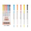 5Pcs/set Double Headed Highlighter Pen Marker Pen Children's Drawing Pen Stationery Supplies Light Color Marker Pen