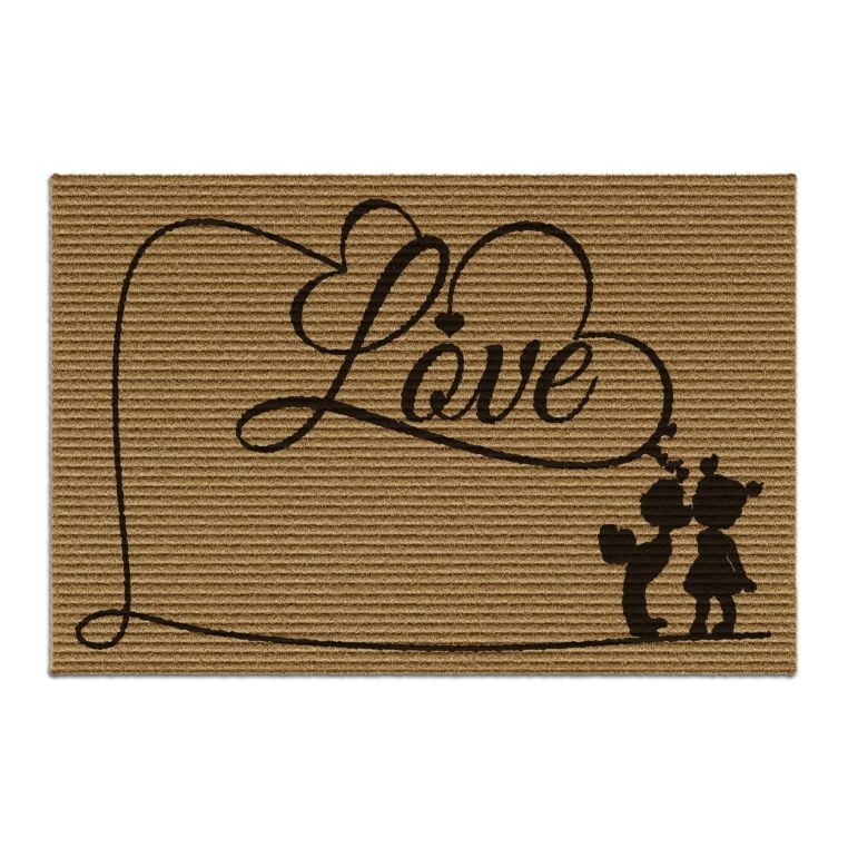 HOMELOVEeE Love Patterned Door Front Carpet Mat