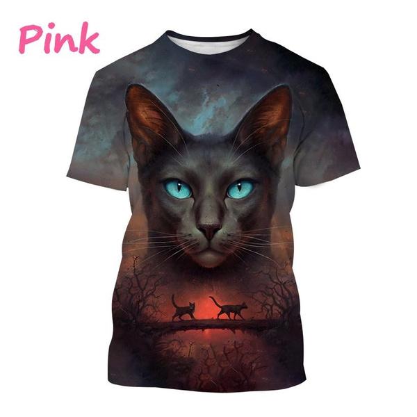 Мужская и женская модная футболка с принтом животных — фото 3