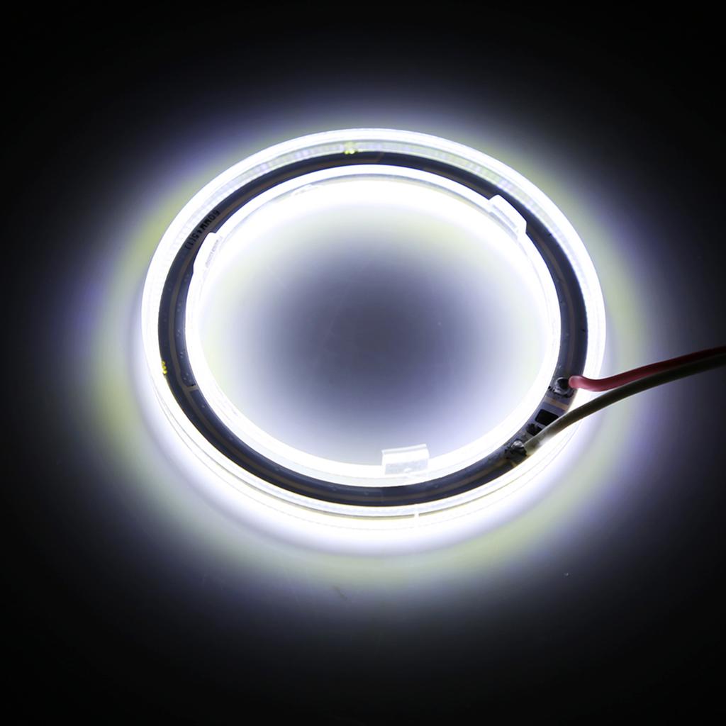 1 Çift Otomatik Halo Halkalar COB Çipli Far DRL LED Motosiklet Araba İçin 60mm