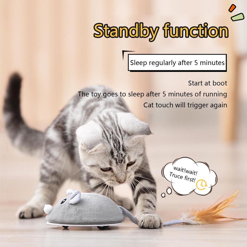 Electronic Mouse for Cat Toy Random Motion Mice USB Charging Funny Chasing Electric Animal Kitten Interactive Toys