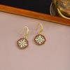 Monet's Garden Vintage Style Geometric Diamond Earrings: Luxurious Chinese-Inspired Design