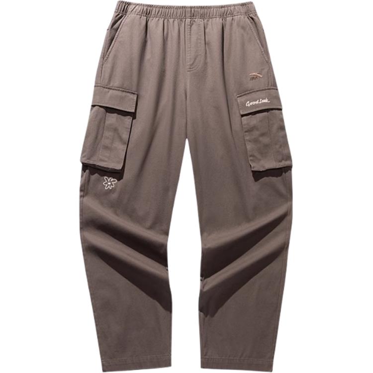 

Anta Good Things Happen Solid Color Mid Waist Comfortable Breathable Versatile Loose Cargo Pants Unisex Pants Tawny 972518502-2 XL
