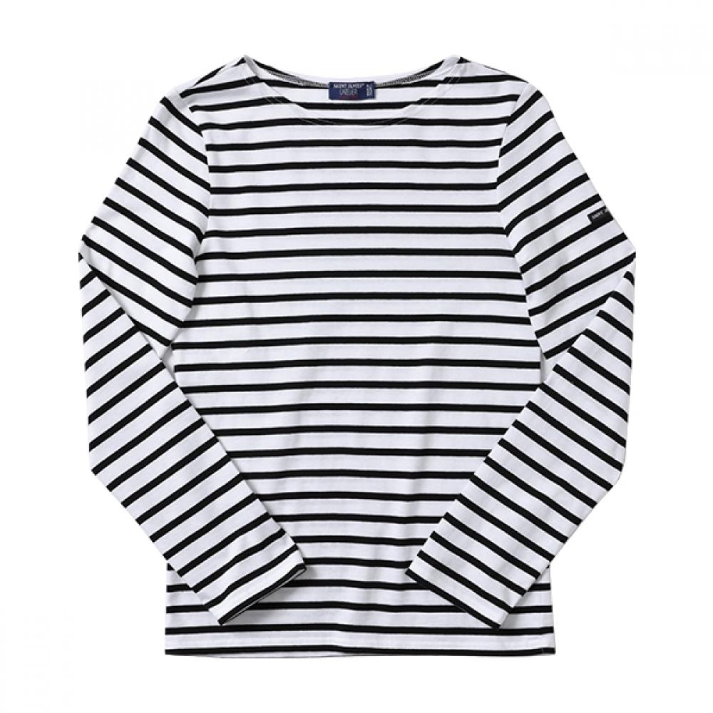 St. James 9858 Neige Noir Minquire Modern Stripe Common Long Sleeve Tee 9858 NEIGE NOIR (M)