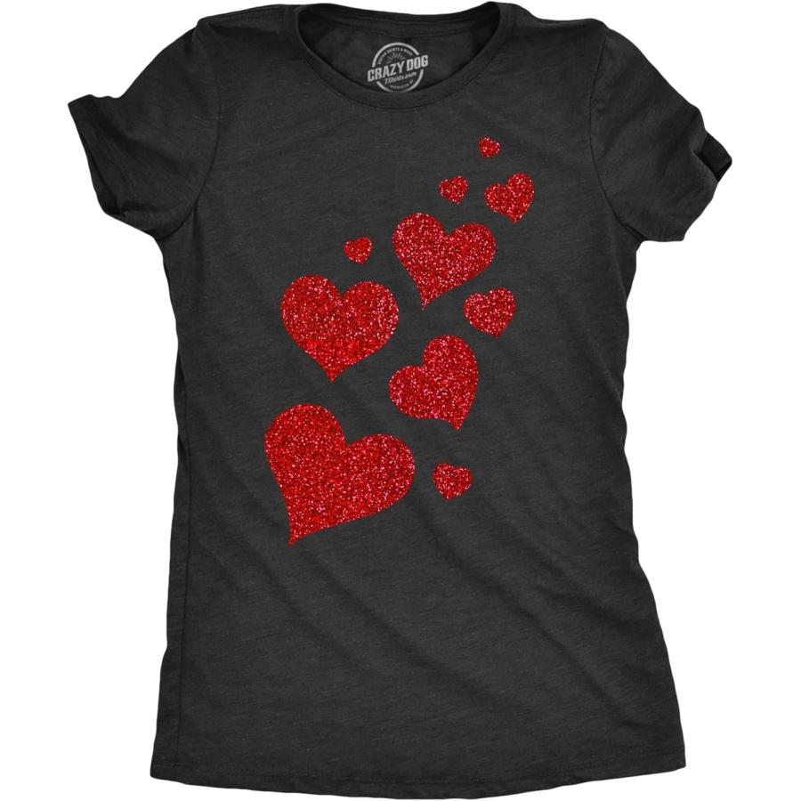Womens Valentines Shirts Cute Heart T Shirts Funny Valentines Day Tees for Ladies XXXXXL разноцветный