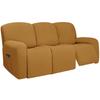 3 Seat Stretch Sectional Recliner Sofa Slipcover With Elastic Bottom Soft Washable Furniture Pet Protector Couch Cover