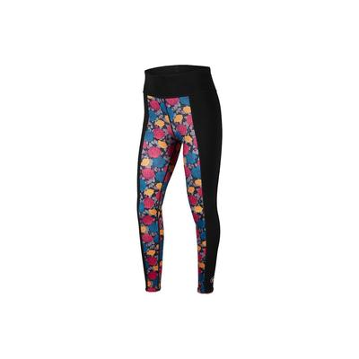 Nike Floral Print Color Blocked Knit Sports Pants Kids Bottoms Black DM8444-010