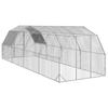 Vidaxl Coop With Roof 2.5X8X2.25 M Galvanized Steel