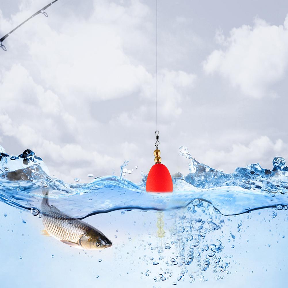 Fishing Bobbers Bright Color Popping Float Rigs Reusable Olive Shaped/Cylindrical for Saltwater Freshwater Fish