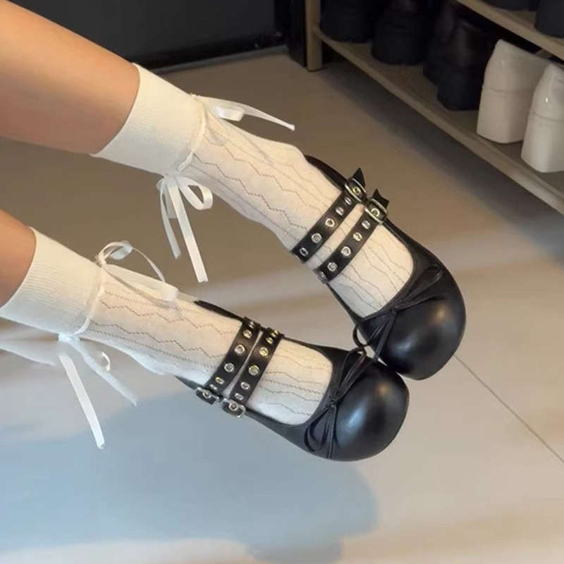 Silver thick heel platform Mary Jane shoes summer new round head versatile cold feeling single shoes