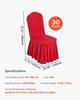 30 Pcs Red Chair Covers, Polyester Spandex Chair Cover, Stretch Slipcovers for Wedding Party Dining Banquet Flat-Front Chair Covers, Fits Chair