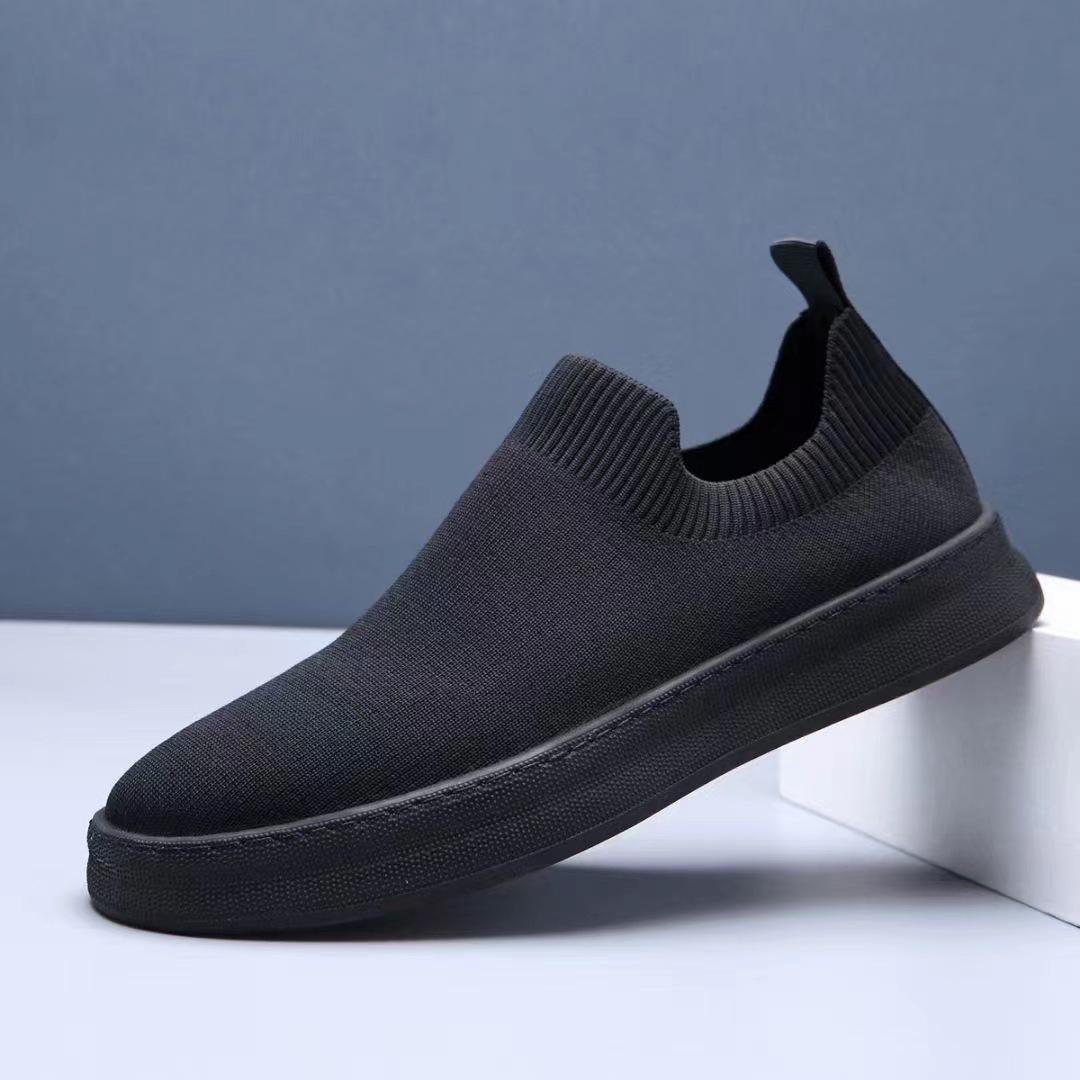 2026 Men s Spring Mesh Breathable Anti-Odor Soft Sole Slip-On Flyknit Board Shoes 41