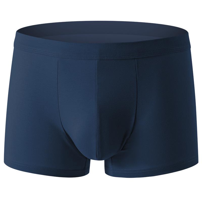 Men's Large Size Combed Cotton Mid-Waist Boxer Briefs - Comfortable, Loose, and Breathable