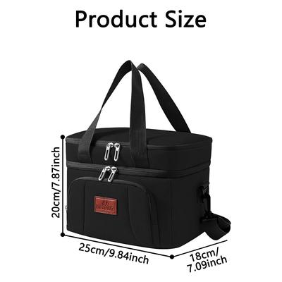 Double Layer Insulation Bag, Outdoor Picnic Bag, Ice Pack, Thick Aluminum Foil Fresh-keeping Lunch Bag, Bento Bag.zwq