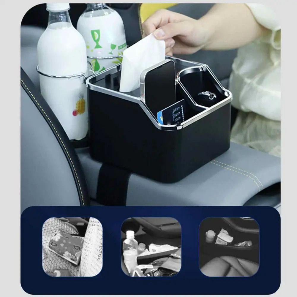 Phone Stand Car Armrest Storage Box Waterproof Car Tissue Case  Center Console